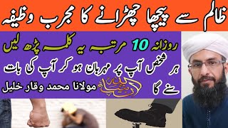 Zalim Ke Zulm Se Bachne Ka Wazifa | Moulana Muhammad Waqar Khalil| Wazaif E Zindagi