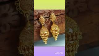 gold  tops |   gold jhumka design 2024 #shorts #gold