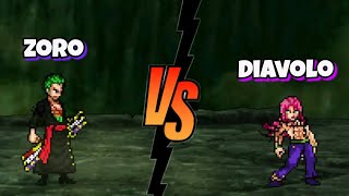 Zoro Vs Diavolo one piece x jojo's bizzare adventure fights / mugen