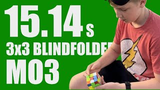 15.14 3x3 BLINDFOLDED MEAN OF 3 (PB) | Sub Official World Record