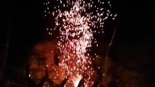 Slow motion fire sparks