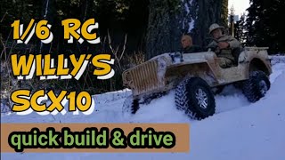 RC Willy's Jeep build Axial 1/10 scale SCX10 chassis to 1/6 hardbody 21st Century Toys GI Joe WW2