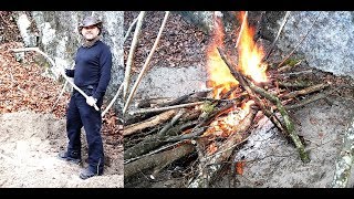 Sleeping on Hot Coals! Extreme Bushcraft 1