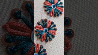 Hand embroidery design video zardosi silk thread #embroidery #hand #handwork #shorts #art