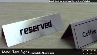 Metal Tent Signs