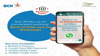 BOI whatsapp number | how to check balance on whatsapp of boi bank | boi whatsapp banking number