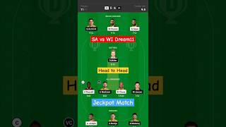 #shorts #short #trending #viral  SA vs WI today dream11 prediction team