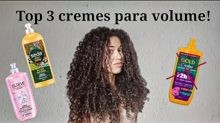 Melhores cremes para finalizar o cabelo cacheado para *volume* ✨