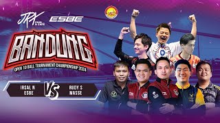 FULL MATCH Bandung Open 10-Ball Tournament 2024 Irsal N - ESBE vs Rudy S - MASSE