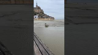 Winter Low Tide at Mont Saint-Michel Tidal Island in Normandy France #vacation #travel #france #trip