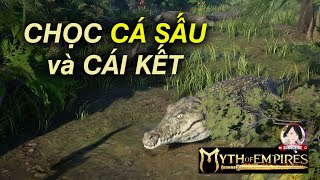 CÁ HEO BỊ CÁ SẤU ĐUỔI [ Myth of Empires ] Crocodiles Run For Your Life When Your Level Not High