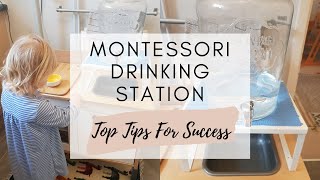 New To Montessori? | The Montessori Water Drinking Station - My Top Tips for Toddler Success