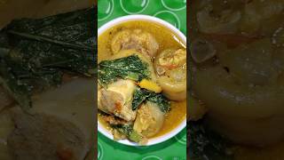 #Pork leg with Mustard Leaves