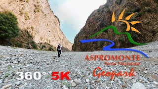 Area della Locride - Gole Fiumara la Verde - VR 360 video in 5K - UNESCO Geoparks Aspromonte