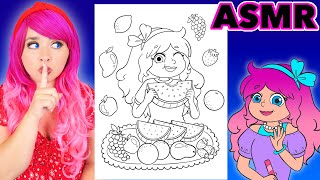 ASMR Coloring Kimmi The Clown Fruit | Calming ASMR Coloring for Relaxation & Stress-Relief