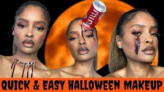 3 Scary Halloween Makeup Looks Under 3 Mins - Killa Kryss