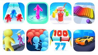 Mobile Gameplay: JoinBlobClash3D,Blob Runner 3D,Juice Run,Canvas-Run,Giant Rush,Tall Man Run,Race 3D