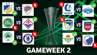 UEFA EUROPA CONFERENCE LEAGUE MATCHDAY 2 PREDICTIONS & BETTING TIPS