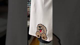 Puppy Paws Side Split Cutout Applique #machineembroidery #embroidery  #splitstitch #cutout