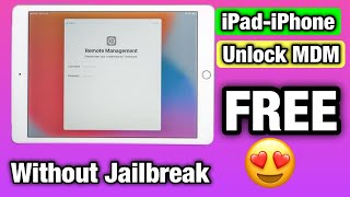 Free MDM Lock bypass without Jailbreak | Unlock MDM Lock iPad-iPhone 2023 |