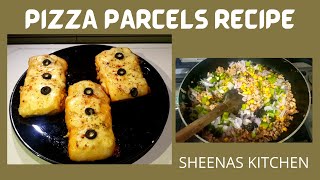 Pizza Parcels Recipe/ Without Oven/Recipe By Sheena's Kitchen