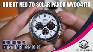 Unboxing Orient Neo 70's Solar Panda Chronograph Watch First Impressions