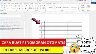 Cara Membuat Penomoran Otomatis di Tabel Microsoft Word