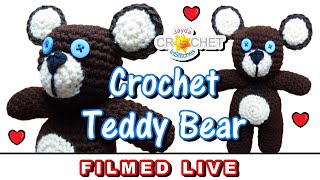 Crochet Teddy Bear - Valentine's Day Special - Live CAL 💗 Part 1 - Wed. Feb. 14, 2024