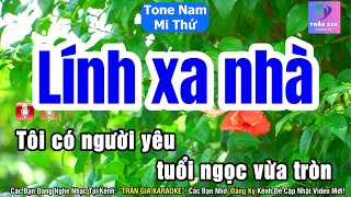 Lính Xa Nhà Karaoke Tone Nam  Mi Thứ