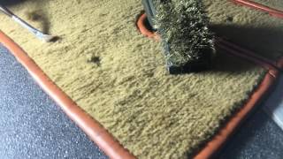 Ferrari carpet with a hole. I explain  how it can be fixed.