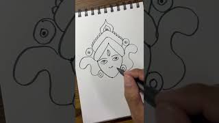 How to draw Maa Durga | easy Maa Durga drawing | Navratri easy drawing #shortsviral