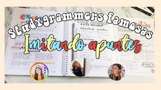 Imitando apuntes| studygrammers famosas