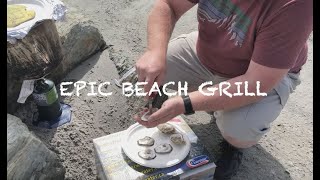 Epic Seafood Feast Grilled at the Beach