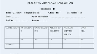 Class 3 Maths Annual Exam Question Paper (2022 - 2023)