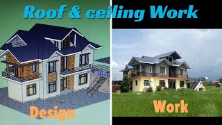 Sloped Roof House Design | Metal Roof Design | Clerestory Roof | Roof Design Idea | Slop Roof Work