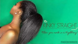 FINGERCOMBER | KINKY STRAIGHT Unit in a HighPony!