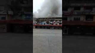 Kothamangalam bus terminal on fire.