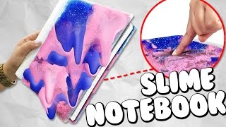 DIY SQUISHY SLIME NOTEBOOKS ♥ Make LIQUID Notebook Covers!