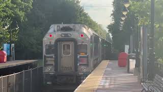 2 NJT Multilevel trains at Westfield, NJ 7/2/24