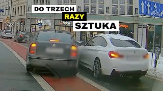 Raz... dwa... trzy... Zmiana pasa ruchu zakończona zderzeniem.