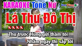 Lá Thư Đô Thị || Karaoke - Tone Nữ || Nhạc Sống Duy Tùng