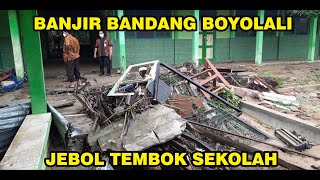 AMBYAR !! Banjir Bandang Boyolali Jebol Tembok Sekolahan