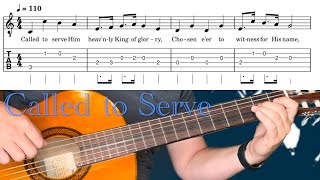 Called to Serve | Very EASY Fingerstyle Guitar Tutorial | SHEET + TAB