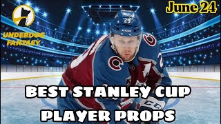 🚨DO WE CROWN A CHAMP TONIGHT?!?🚨 TODAYS BEST UNDERDOG FANTASY NHL PLAYER Props - Friday June 24