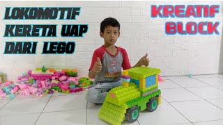 CARA MEMBUAT LOKOMOTIF KERETA UAP DARI LEGO || How to Make Mini Locomotive Train From Lego Blocks ||