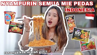 CAMPURIN SEMUA MIE PEDAS LOKAL!! RASANYA GIMANA YA?? | Aurelliaurel