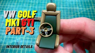 Building Revell VW Golf GTI MK1 Scale Model - Part-3 Step by Step - ASMR