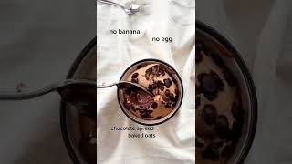 Chocolate Spread Baked Oats tiktok zeygoes eats