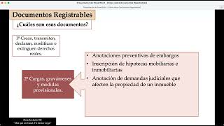 Los Documentos Registrables en el Ámbito Inmobiliario