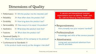 Lec 1   Quality Improvement in The Modern Business Environment